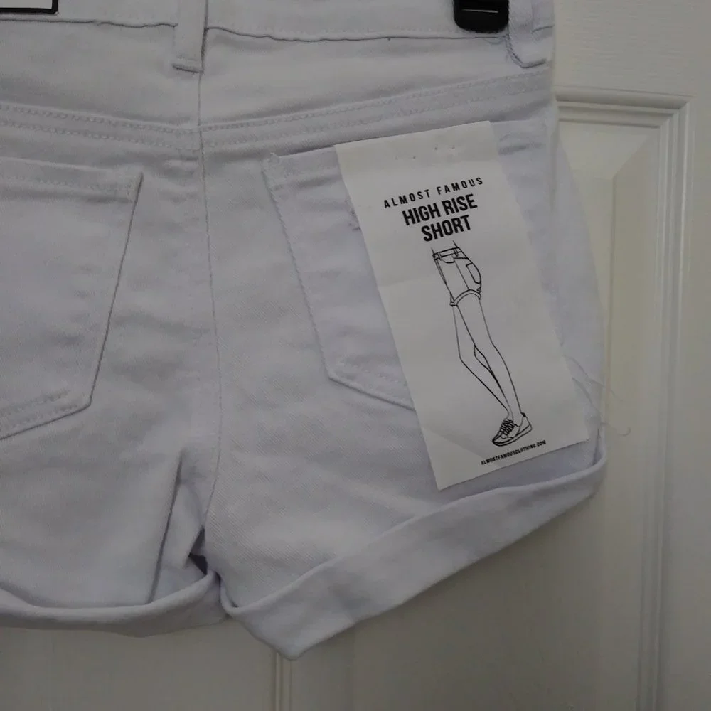 Almost Famous Distress Shorts Size 3 White - Picture 10 of 14